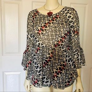 bcbgeneration XXS Oversized Boho top tunic blouse